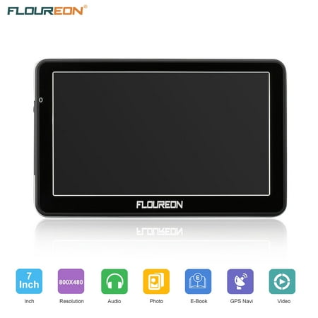 FLOUREON GPS Navigator 7.0 inch GPS Navigation System with Lifetime US/Canada/Mexico Maps Spoken Turn-By-Turn Directions Direct Access Driver Alerts For Car Vehicle Truck Taxi (Best Navigation System For Europe)