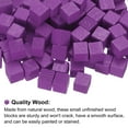 thumbnail image 3 of Uxcell 200 Pack Wood Blocks for Crafts, 1cm Unfinished Wood Cube Solid Wooden Blank Square Block for DIY Craft Projects Personalized Gifts, Dark Purple, 3 of 6