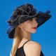 thumbnail image 4 of Xihbxyly Sombrero de Lino Sintético para Mujer, Elegante Diseño de Ala Ancha, Ligero y Cómodo, Perfecto para Fiestas de Té, Bodas, Eventos En El Jardín, Protección Solar, Tamaño 30 X 30 X 10 Cm., 4 of 6