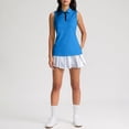 thumbnail image 7 of Lumtrix Golf Shirt For Women Sleeveless 1/4 Zip Polo Shirts Upf Collared Tennis Tank Tops Quick Dry Athletic T Shirt Royal Blue S, 7 of 7