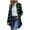 *Green, variant on Women's Long Buffalo Plaid Shacket , Ladies' Casual Button Down Top , Relaxed Fit Checkered Shirt For Women, Blue , S-2XL