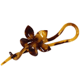 thumbnail image 2 of Parcelona French Large Twist N Clip Metal Free Flower Hair Clip Accessories (TortoiseShell), 2 of 10