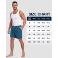 thumbnail image 4 of Mens 2 in 1 Swim Trunks with Compression Liner, Quick Dry Beach Shorts, Bathing Suit with Phone Pocket Peacockblue L, 4 of 6
