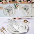 thumbnail image 2 of Cloth Napkins Set of 6 - 20x20 Inches, Eucalyptus Leaves Washable Reusable Table Napkins, Grey Summer Botanical Weeping Soft & Absortbent Dining Napkin for Party Wedding Hotel Restaurant, 2 of 8