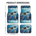 thumbnail image 2 of Sikiie Watercolor Turtle Car Foot Mat Set of 4 Pieces Basics Universal Fit Rubber Carpet Floor Mats For Car SUV Van & Truck, 26.8"L x 17.3"W (Front), 13"L x 17.3"W(Rear), 2 of 6