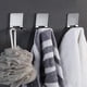 thumbnail image 4 of 4 soportes para colgar para ducha, ganchos de acero inoxidable para toalla, lufa, bata y abrigo, organizador de cocina para baño, autoadhesivo, impermeable, inoxidable Xemadio 2035022, 4 of 9