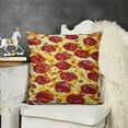 thumbnail image 2 of SHANXI  Pepperoni Pizza Pillow Case Fantasy Delicious Food Home Decor Cushion Covers for Couch Bedroom Sofa Living Room Bed Chair Standard Size  18x18in, 2 of 5