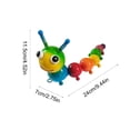 thumbnail image 3 of YiJuHui Vintage Tin Articulated Caterpillar Toy, Flexible Poseable Rainbow Animal Ornament, Nostalgic Distressed Metal Craft for Home Decor Picnic Holiday, 3 of 6