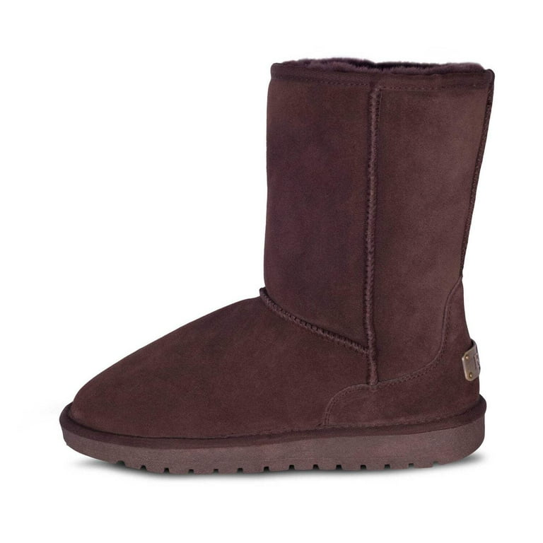 RJ Fuzzies Sheepskin RJS-120-CHOCO-9 Ladies Sheepskin Boot