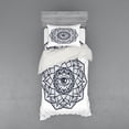 thumbnail image 1 of Ambesonne White Bedding Set 3 Pcs, Mandala Tribal, Twin, Black White, 1 of 3