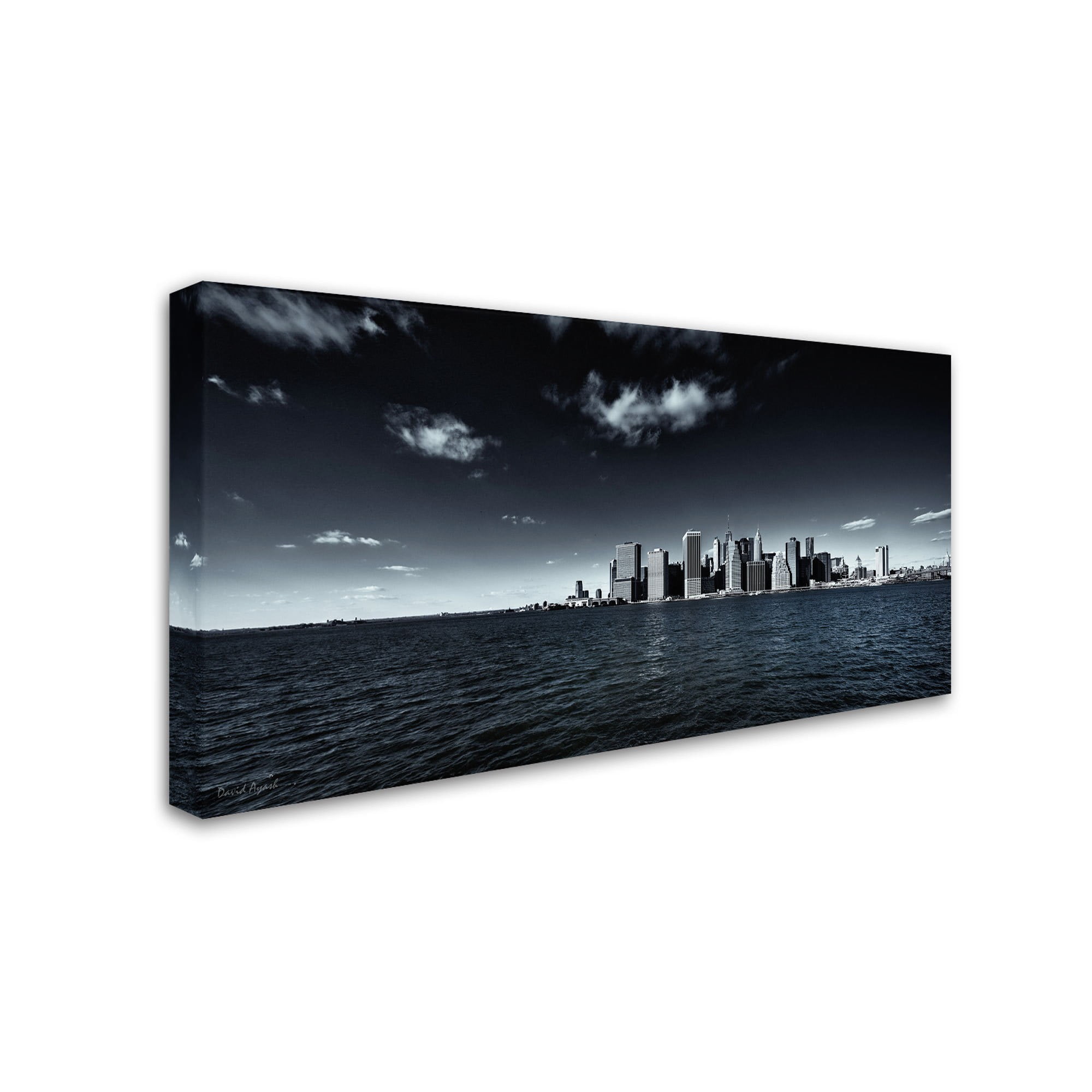Trademark Fine Art "NYC Financial District and Downtown" Canvas Art by David Ayash