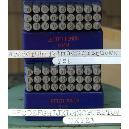 - 6mm Typewriter Font Metal Stamp Alphabet Letter Set, Available in Uppercase, Lowercase or Combination Set (Combination (MD-16UL))