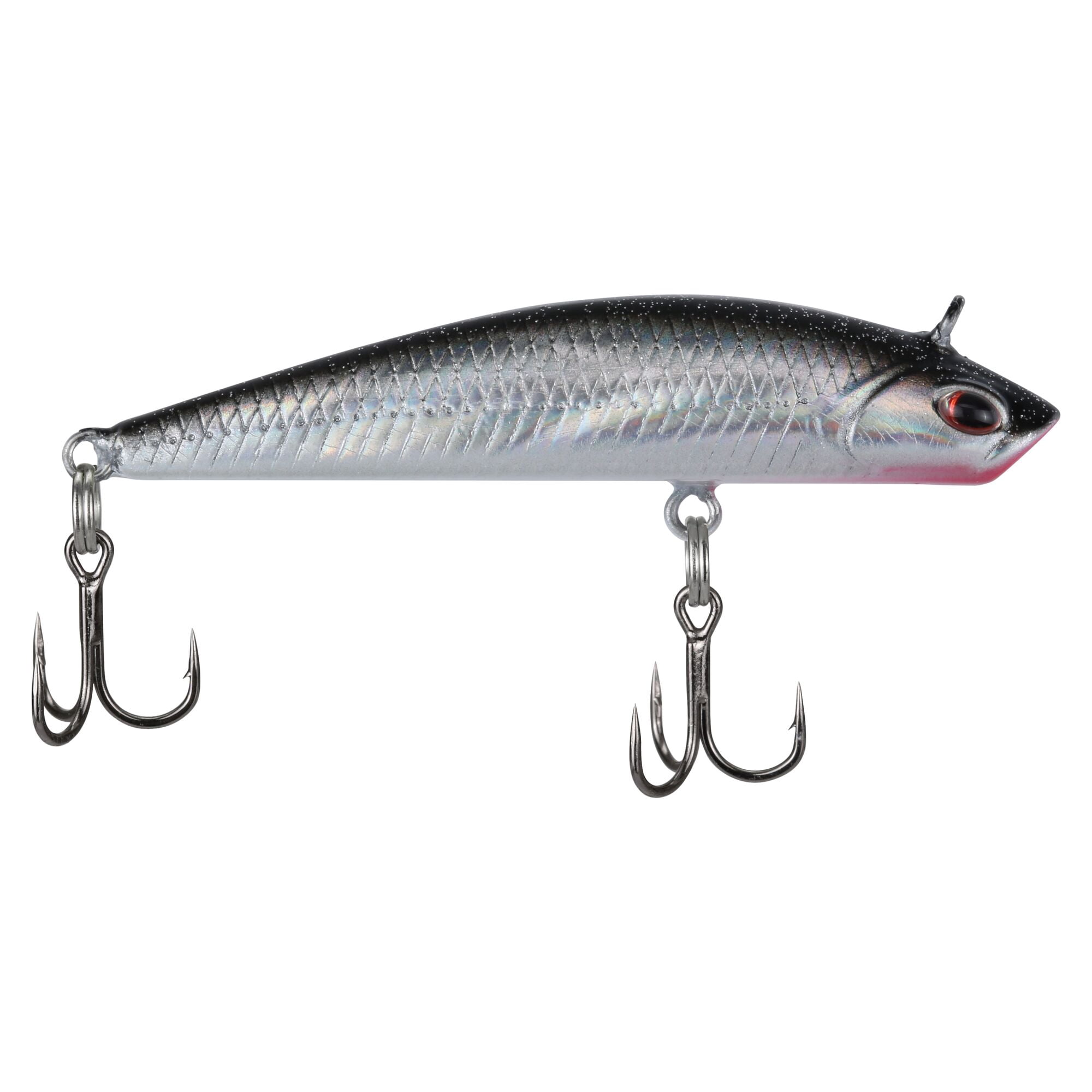 Berkley Finisher, 1.75 in, Glide Baits, Black Silver (1 Count)
