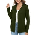 thumbnail image 6 of Uvplove Women Long Sleeve Soft Basic Knit Cardigan Sweater,Olive green,3XL, 6 of 13