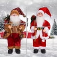 thumbnail image 4 of Bewildely El regalo impresionante de la estatuilla de Papá Noel adorna la tabla de la Navidad con la estatuilla plástica de Papá Noel de la Kits de decoración para fiestas mi, 4 of 6