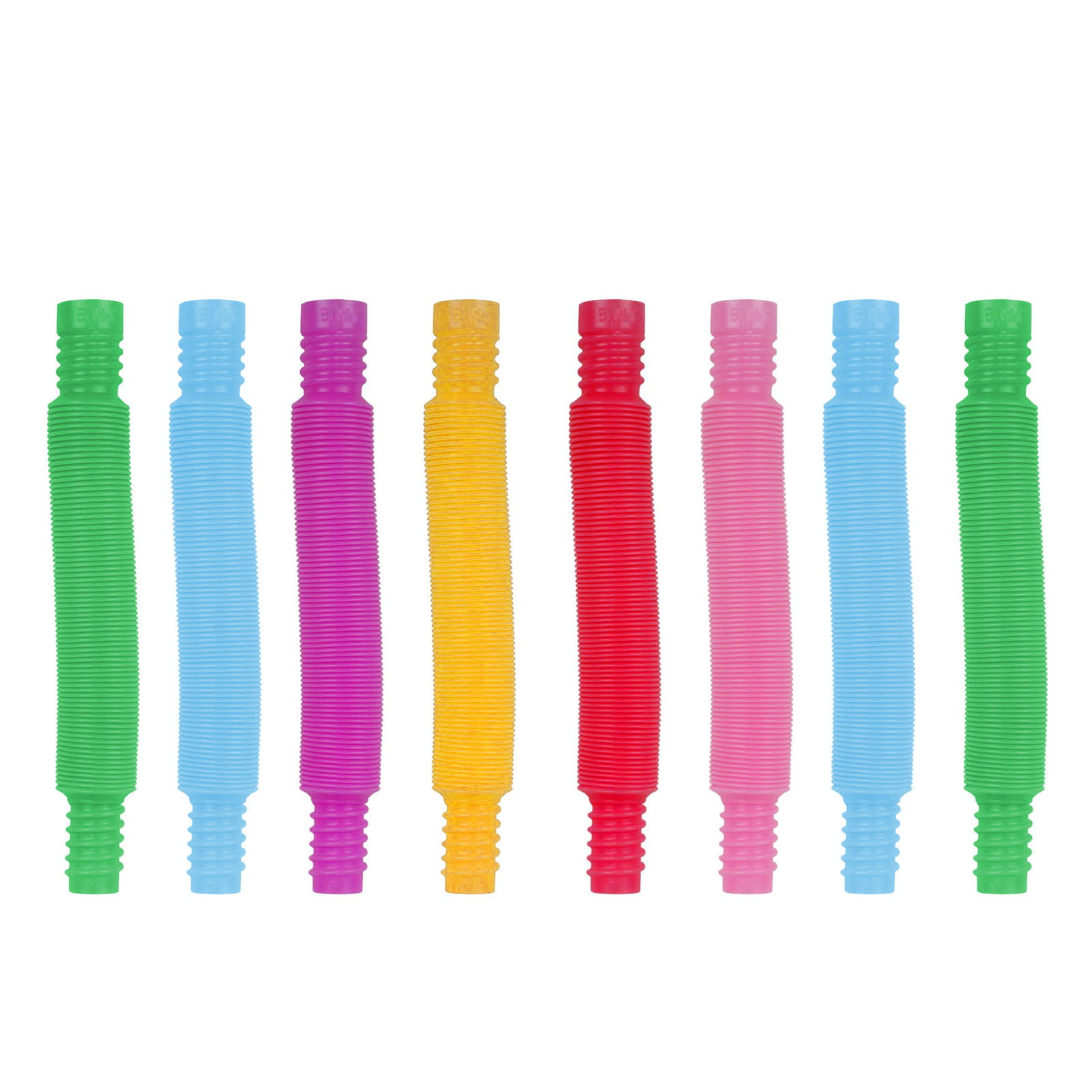 8PC Plastic Fidget Toy Pop Tubes Stress Relief Hand Toys Focus Interesty Sensory 