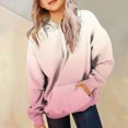 thumbnail image 2 of TOWED22 Girls Hoodies Cute Long Sleeve Oversized Gradient Colors Pullover Sweatshirt Tops with Kangaroo Pocket,Pink,2-3 Y, 2 of 6