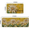 thumbnail image 3 of Yellow Daisy Bloom Spring Kitchen Mats Set of 2, Seasonal Home Decor Leaves Low-Profile Kitchen Rugs for Floor - 17x29 and 17x47 Inch, 3 of 6