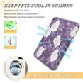 thumbnail image 5 of Pet Cooling Pad Foldable Self Cooling Mat Breathable Pet Cushion Sleep Pad for Dogs and Cats Purple and White Floral Pattern M, 5 of 9