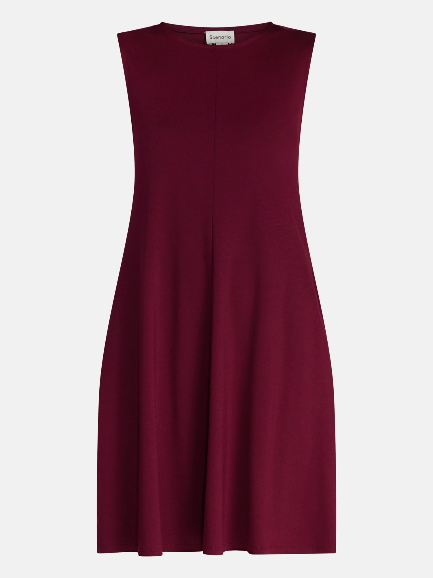 Scenario Women's Fit and Flare Sleeveless Mini Dress, Sizes XS-XXXL