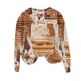 thumbnail image 3 of IROINNID Sweatshirt for Women Loose Fit Crewneck Pullover Funny Christmas Printed Long Sleeve Winter Trendy Sweatshirt,Khaki, 3 of 6