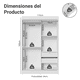 thumbnail image 3 of Ropero Closet Madesa Luke 2 Puertas 1 Puerta Con Espejo Blanco, 3 of 14
