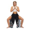 thumbnail image 4 of Gibobby Leggings de yoga para mujer Pantalones de yoga sueltos de verano casual para mujer Pantalones de mono boho holgados(Negro,M), 4 of 5