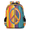 Black, variant on Mexican Boho Flower Travel Backpack for Adults, Multi-Functional Casual Daypack with Adjustable Shoulder Straps, Retro Floral Laptop Bag for Work Outdoor