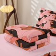 thumbnail image 6 of Homewish Cute Dachshund Dog Zipper Twin Comforter Sets with Fitted Sheet and 2 Pillowcases,Kawaii Love Pattern Zipper Bedding Set,Pink,Pink Reversible,4pcs, 6 of 8