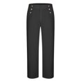 thumbnail image 7 of Wyobmus Men's Classic Fit Dress Pants Hidden Expandable Waist 3 Buttons Business Affair Suit Pant With Slant Pocket B-Black, 7 of 7