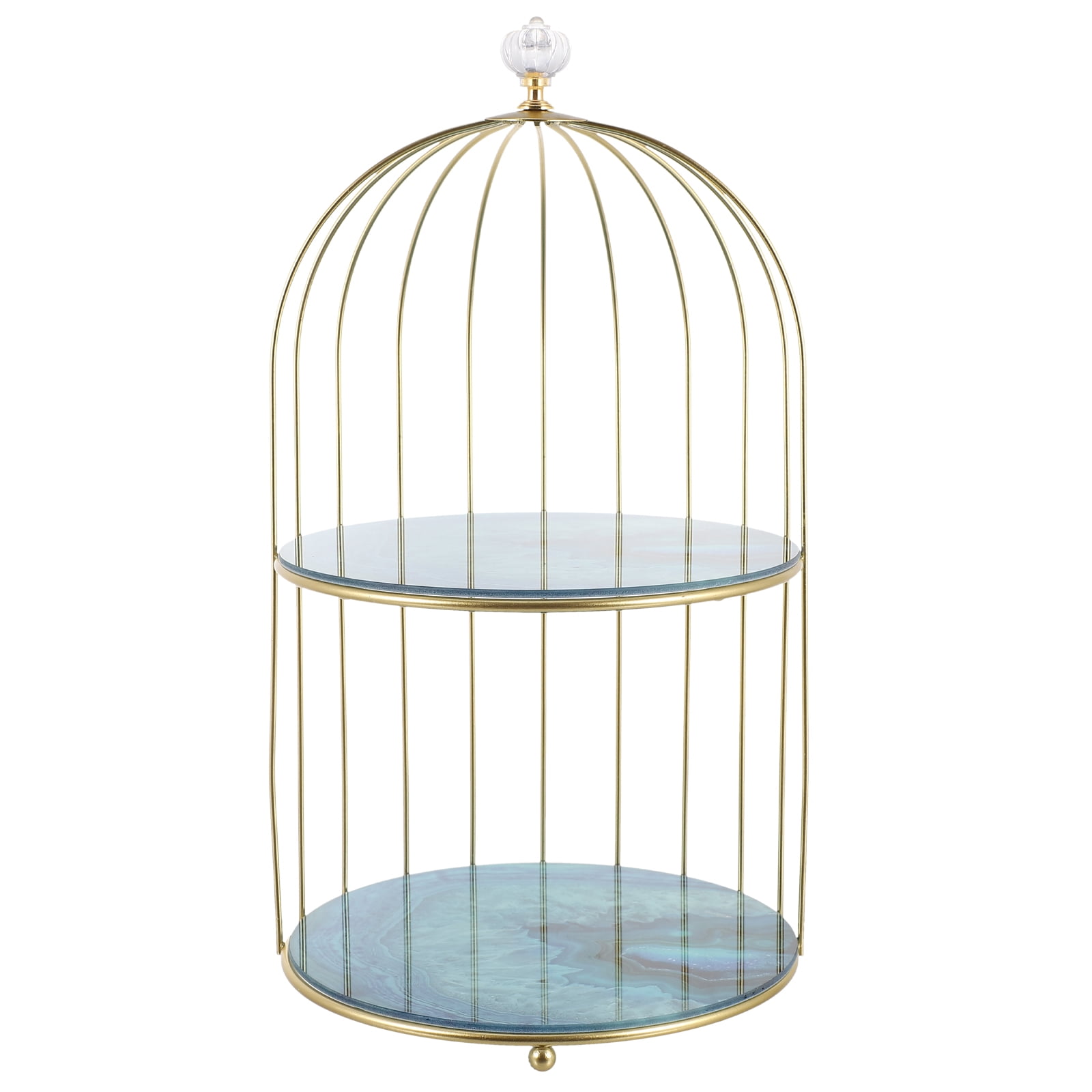 NUOLUX Tray Rack Makeup Storage Birdcage Holder Organizer Stand Bird ...