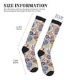 thumbnail image 2 of Compression Socks For Women And Men - Blue Yellow Flower Paisley Compression Socks Circulation For Workout, 2 of 2