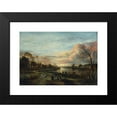 thumbnail image 2 of Aert van der Neer 24x18 Black Modern Framed Museum Art Print Titled - Landscape at Sunset (1650s), 2 of 5