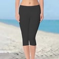 thumbnail image 6 of JULMCOMO Capri Leggings for Women Low Rise Slim Fit Athletic Workout Leggings Stretchy Gym Fitness Soft Capri Yoga Pants Dark Gray S, 6 of 8