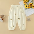 thumbnail image 4 of Ketyyh-chn99 Girls Flared Leggings Baby Newborn Fall Clothes Floral Harem Pant Toddler Kids Summer Loose Beach Pants Yellow,6 Years, 4 of 5