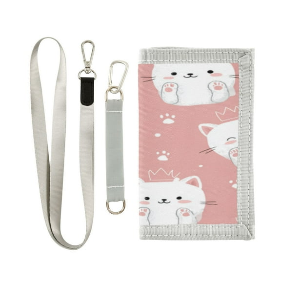 Novelty Wallets Foldable Novelty Wallets Prefect Gifts for Every Scene Kawaii White Cats