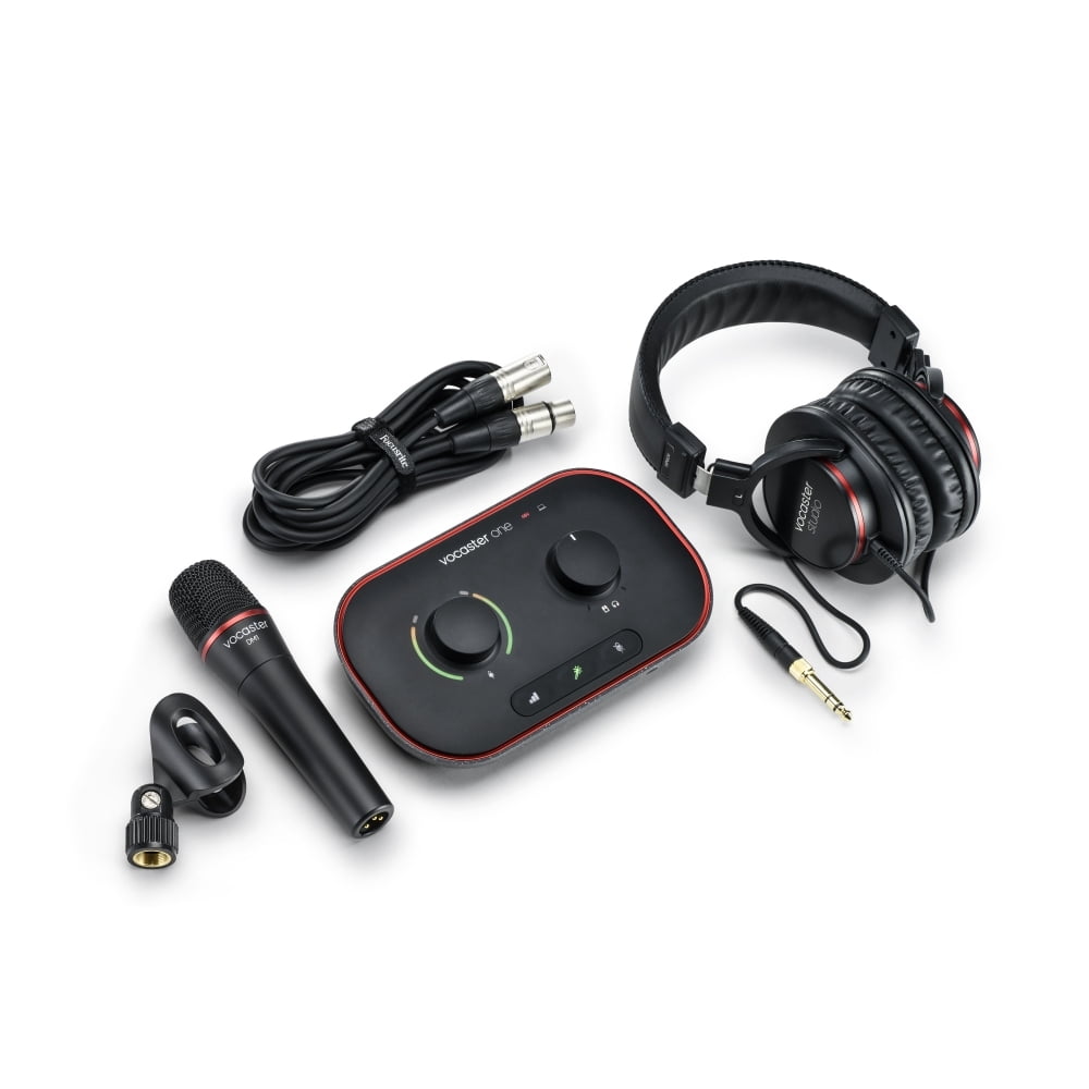 Focusrite Vocaster One Studio Bundle with K&M Professional Recording Microphone Stand (2 Items)