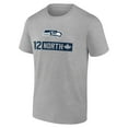 thumbnail image 2 of Men's Heather Gray Seattle Seahawks 12 North T-Shirt, 2 of 3