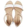 thumbnail image 3 of LAVRA Women's Flat Open Toe Cross Strap Sandals with Back Zipper, 3 of 3