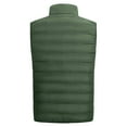 thumbnail image 6 of Men Outerwear Lightweight Water-Resistant Finish Sleeveless Puffer Vest Jacket, Green, L, 6 of 7