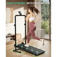 thumbnail image 2 of Akluer Manual Non-Electric Treadmill with Fixed Incline, Motorless Walking Treadmill for Home Exercise, Anti-Slip Running Belt, Compact Design, 2 of 7