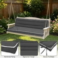 thumbnail image 4 of 63"x40" Outdoor Swing Cushion with Backrest, Memory Foam, Tie Straps, Oxford Fabric Replacement for Porch Bench 2/3 Seater, 4 of 7