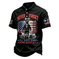 thumbnail image 3 of 9/11 25th Anniversary Shirt Polo Shirts for Men We Will Never Forget 911 Memorial Patriotic Vintage Shirts for Men Black M, 3 of 5