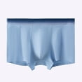 thumbnail image 2 of Fnooota Men's Stretch Boxer Briefs, Cotton Mid-Rise Soft Casual Mens Underwear Light Blue Size 3XL, 2 of 5