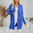 thumbnail image 2 of Sweaters for Women Trendy Knit Long Sleeve Cardigan Solid Color Fall Outerwear, 2 of 5