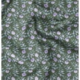 thumbnail image 1 of Soimoi Green polyester Crepe Fabric Leaf Floral Printed Craft Fabric by the Yard 42 Inch Wide, 1 of 6