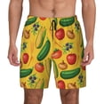 thumbnail image 2 of Goofa Colorful Vegetables Printed Men's Swim Trunks Board Shorts Quick Dry Mens Swimming Trunks with Compression Liner,Breathable Fit Hawaii Beach Shorts-X-Large, 2 of 9