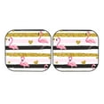 thumbnail image 7 of Goofa Gold Glittering Hearts and Flamingos Pattern 2 Piece Car Windshield Sun Shade Foldable | Front Windshield Shade for Sun, Heat and UV Rays | Sunshade for Car Front Window-Large, 7 of 7