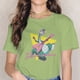 thumbnail image 3 of Camiseta de cuello redondo con diseño de Denver, el último dinosaurio, Jeremy, dibujos animados, clásica, de tela, para mujer, nuevo diseño, de gran tamaño, 3 of 5