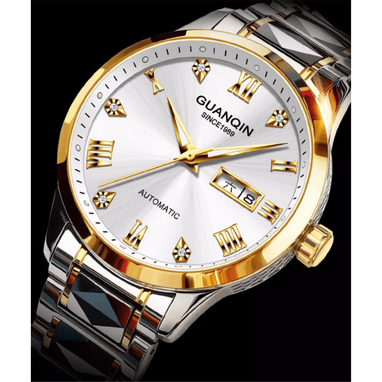 GUANQIN Women Men Couple Lovers Day Date Vintage Wristwatch Analog